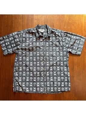 Cooke Street Honolulu Reverse Print Aloha Shirt, Size XL